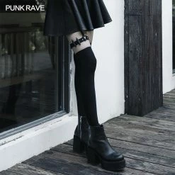 Punkravestore "Hard-core Girl" Military Uniform Style Bullet Clip Leg Sleeve