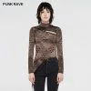 Punkravestore Steampunk Asymmetrical T-shirts
