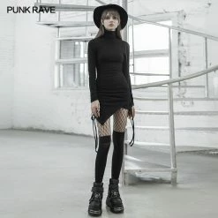 Punkravestore Fitted Asymmetrical Wrap Dress