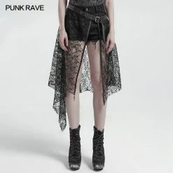 Punkravestore Gothic Lace Mesh Belt