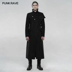 Punkravestore Military Uniform Woolen Long Coat