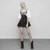 Punk Rave Store Classic Strap Skirt Punk Zipper Bandage Suspender Skirt For Women