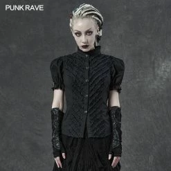 Punkravestore Gothic Steampunk Steampunk Short-sleeved Shirt