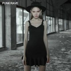 Punkravestore Punk Tight Playful Lotus Dress Women