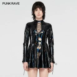 Punkravestore Punk Glitzy Sexy Short Dress