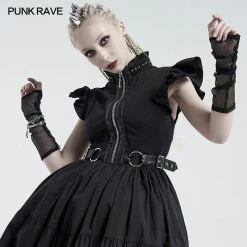 Punkravestore Punk Daily Rhombus Mesh Gloves