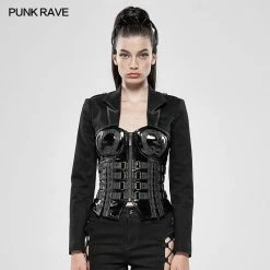 Punk Rave Store Military Ultra Short Long Sleeve Coat Gothic