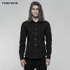 Punkravestore Elastic Jacquard Punk Long Sleeve Shirt