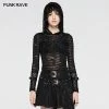 Punkravestore Punk See-through Printed T-shirt