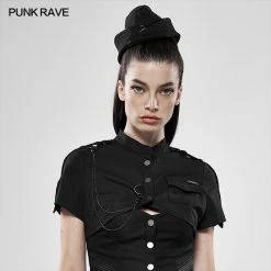 Punk Rave Store Hat & Caps Military Ghost Garrison Cap