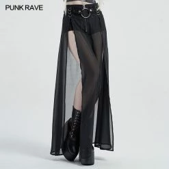Punkravestore Punk Fake Two-pieces Half Skirt