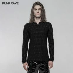 Punkravestore Dark Texture Long Sleeve T-shirt