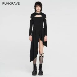 Punkravestore Punk Knitted Asymmetrical Dresses