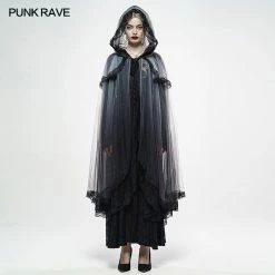 Punk Rave Store Gothic Zombie Bride Mesh Cloak