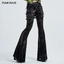 Punkravestore Punk Coat Of Paint Hollow Skirt CyberPunk