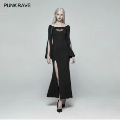 Punkravestore Gothic Bat Code Dress Gothic Vampire