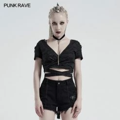 Punkravestore Punk Bandage Short Sleeve T-shirt