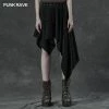 Punkravestore Punk Asymmetrmetric Vertical Half Skirt