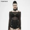 Punk Rave Store Gothic Rebirth Transparent Lace Long Sleeve T-Shirt