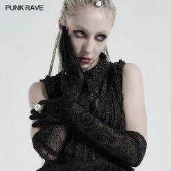 Punkravestore Gloves Gothic Daily Lace Mittens