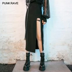 Punkravestore High-waisted Sexy Medium-length Skirt