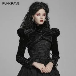 Punk Rave Store Gothic Lolita Lolita Standing Collar Bubble Sleeve Short Jacket
