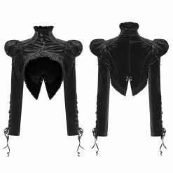 Punk Rave Store Gothic Lolita Lolita Standing Collar Bubble Sleeve Short Jacket