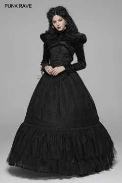 Punk Rave Store Gothic Lolita Lolita Standing Collar Bubble Sleeve Short Jacket