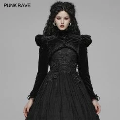 Punk Rave Store Gothic Lolita Lolita Standing Collar Bubble Sleeve Short Jacket