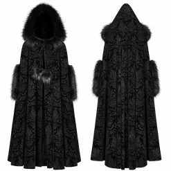 Punk Rave Store Gothic Winter Gorgeous Hooded Cloak For Women
