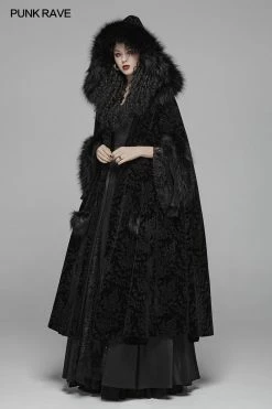 Punk Rave Store Gothic Winter Gorgeous Hooded Cloak For Women