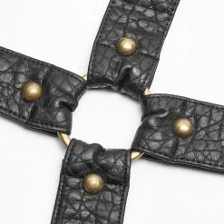 Punk Rave Store Steampunk Standing Collar Long Sleeve Cross Short Coat Gothic Steampunk