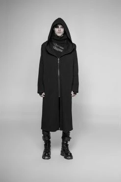 Punk Rave Store Gothic Dark Assassin Series Keel Long Hooded Coat For Men