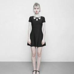 Punk Rave Store Sexy Hollow A Pendulum Slim Knitted Gothic Dress