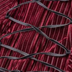 Punk Rave Store Gothic Dark-Grain Long Sleeve Velvet Shirt