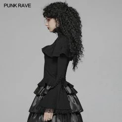 Punk Rave Store Gothic Lolita Lolita Lace Turtleneck Long Sleeve T-shirt