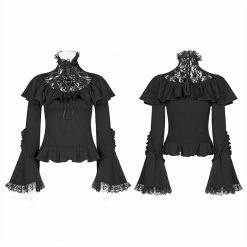 Punk Rave Store Gothic Lolita Lolita Lace Turtleneck Long Sleeve T-shirt