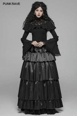 Punk Rave Store Gothic Lolita Lolita Lace Turtleneck Long Sleeve T-shirt