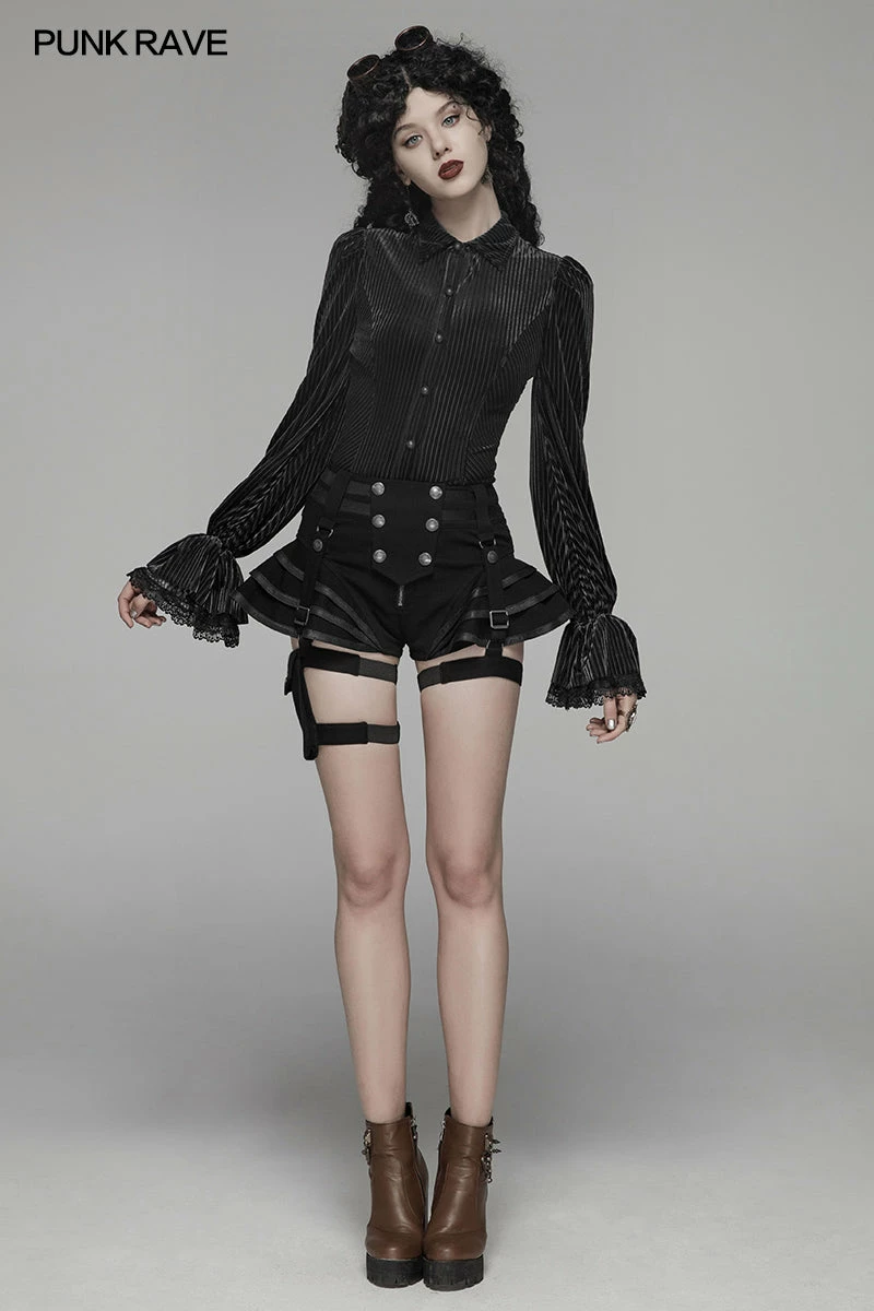 Punk Rave Store Lolita Shorts Steampunk Short Jean Lolita Pant With Adjustable Removable Belt 7 Punk Rave Store Lolita Shorts Steampunk Short Jean Lolita Pant With Adjustable Removable Belt