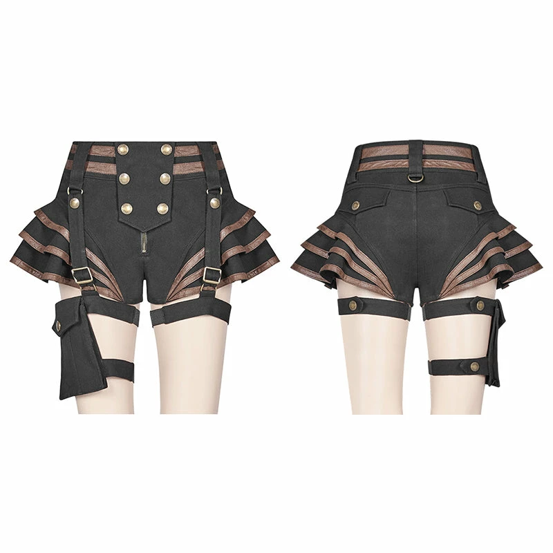 Punk Rave Store Lolita Shorts Steampunk Short Jean Lolita Pant With Adjustable Removable Belt 11 Punk Rave Store Lolita Shorts Steampunk Short Jean Lolita Pant With Adjustable Removable Belt