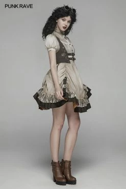 Punk Rave Store Steam Punk Lolita Dress With Lace-up Back