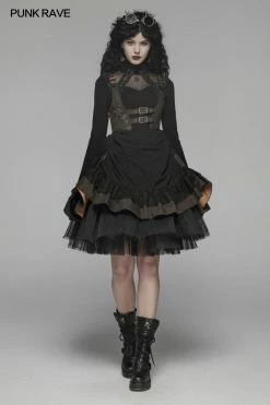 Punk Rave Store Steam Punk Lolita Dress With Lace-up Back