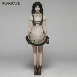 Punk Rave Store Steam Punk Lolita Dress With Lace-up Back