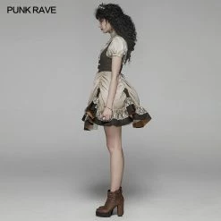 Punk Rave Store Steam Punk Lolita Dress With Lace-up Back