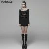Punk Rave Store Punk PU Leather Loop Slimming Dress