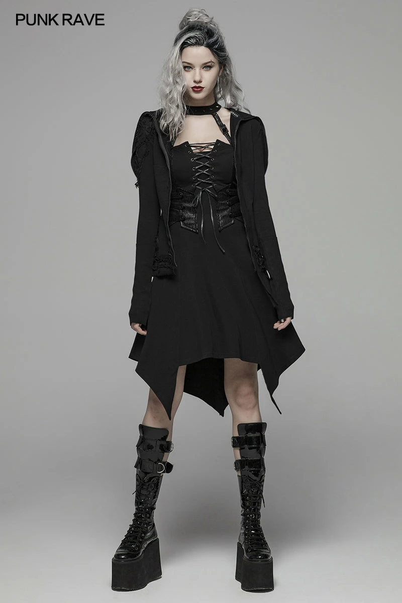 Punk Rave Store Dark Punk Halter Neck Short Dress 8 Punk Rave Store Dark Punk Halter Neck Short Dress