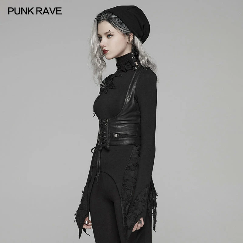 Punk Rave Store Punk Accessories Leather PU Vest 4 Punk Rave Store Punk Accessories Leather PU Vest