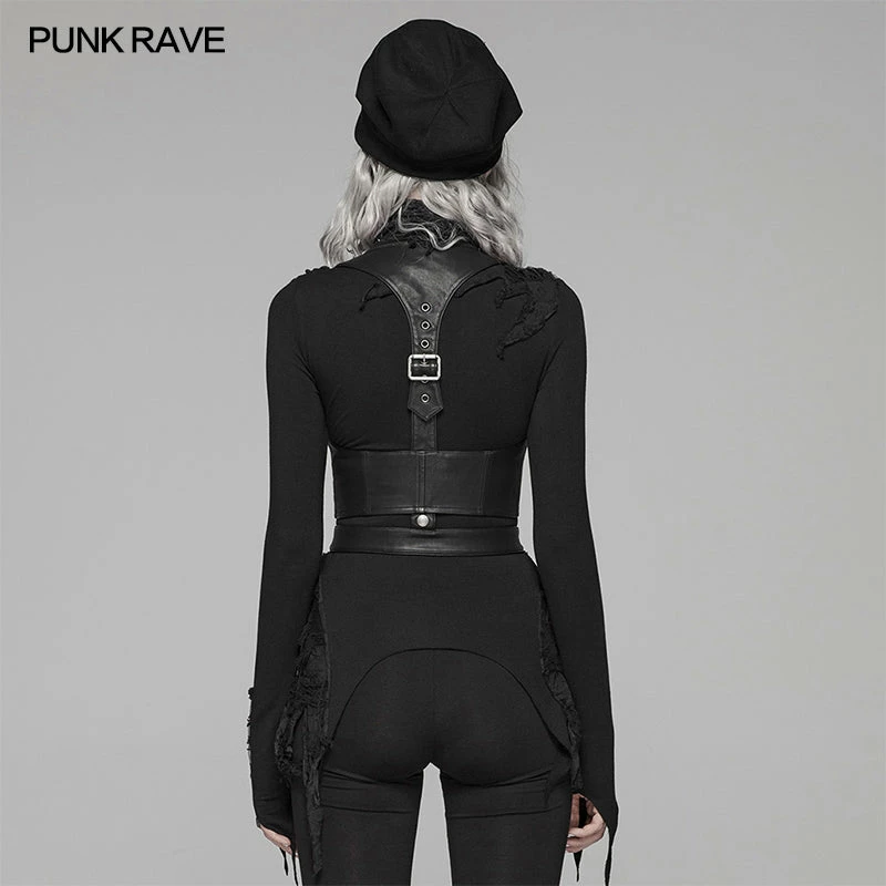 Punk Rave Store Punk Accessories Leather PU Vest 5 Punk Rave Store Punk Accessories Leather PU Vest
