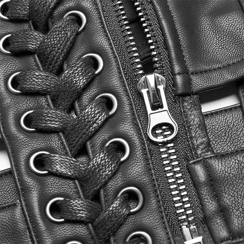 Punk Rave Store Punk Accessories Leather PU Vest 7 Punk Rave Store Punk Accessories Leather PU Vest