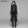 Punk Rave Store Punk Leather Jacket Punk Long Sleeve Hooded Long Jacket